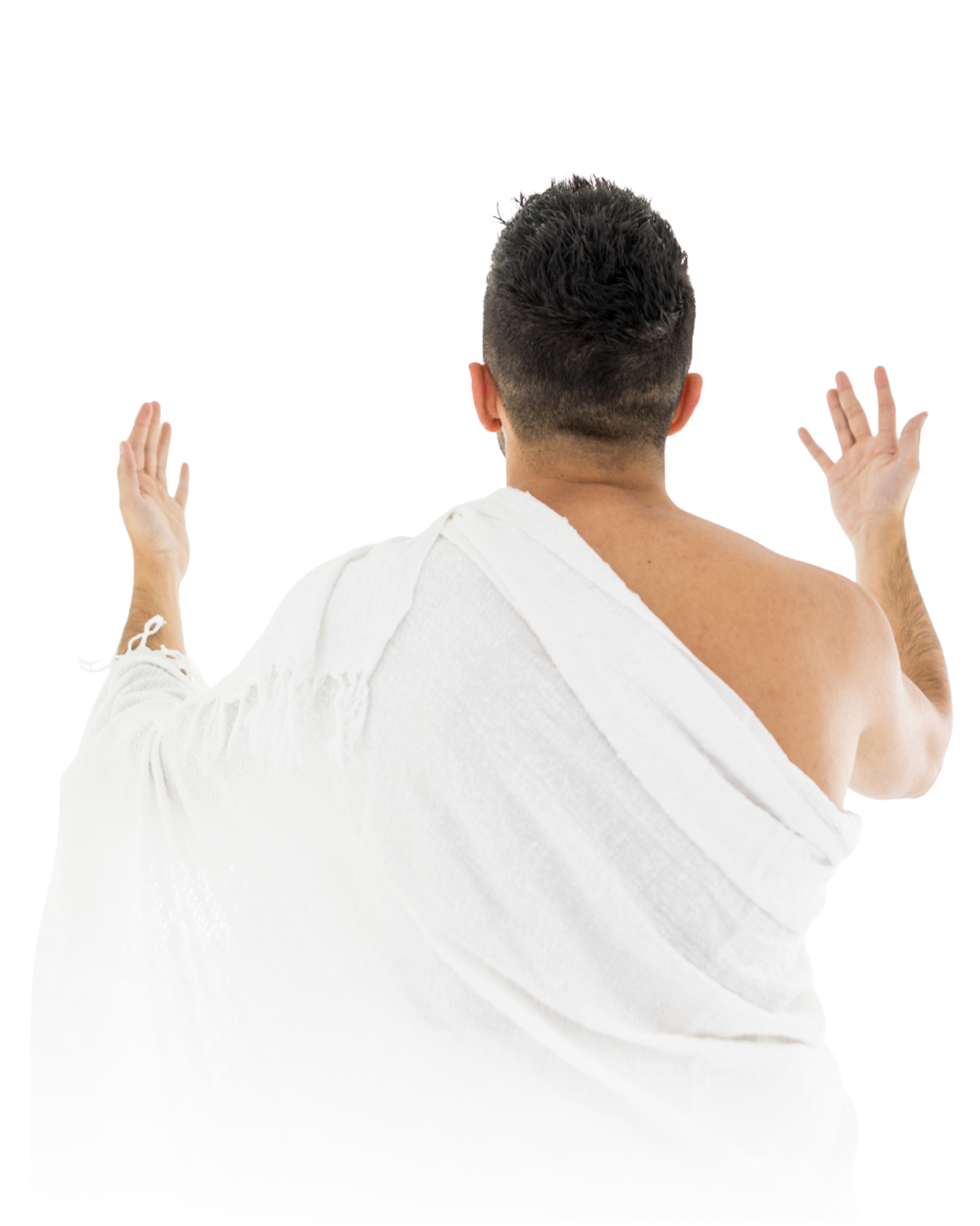 Premium Umrah Pilgrim on White Background